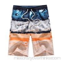 SSLR Men's Beach Shorts Floral Quick Dry Hawaiian Aloha Swim Trunks US 30Tag S B075CGV2TJ